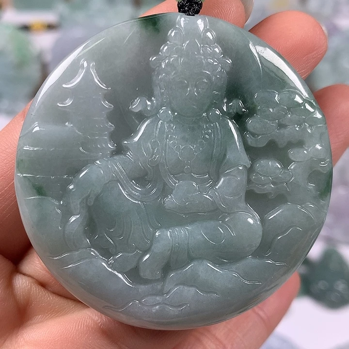 颈饰未镶嵌翡翠山水观音福利