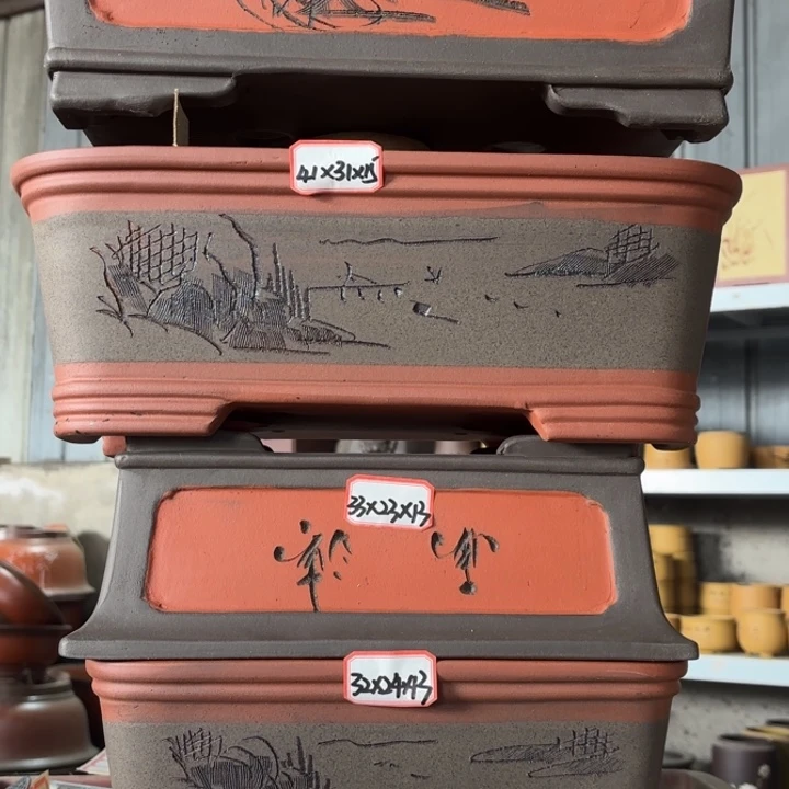 紫砂花盆128-4。