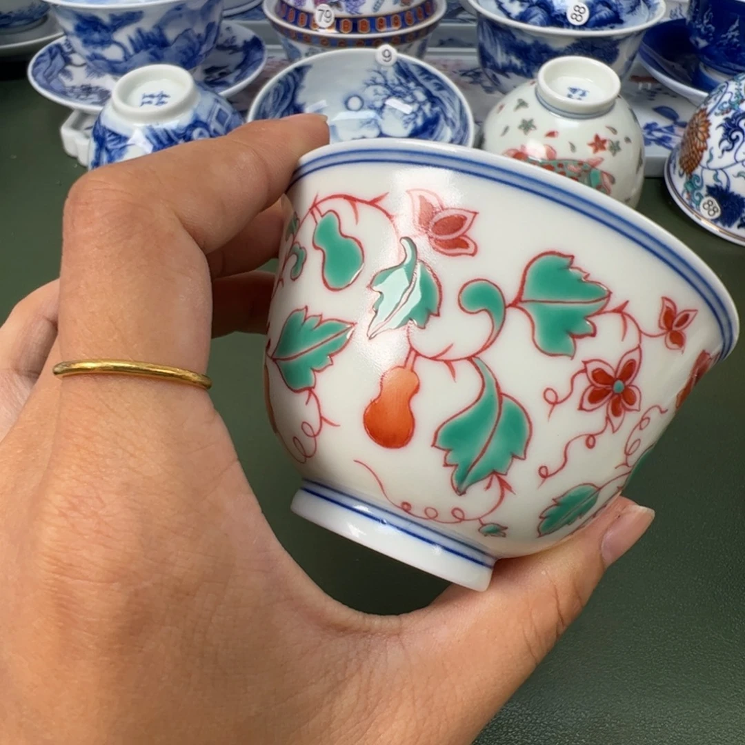 景德镇纯手工纯手绘茶具木木48