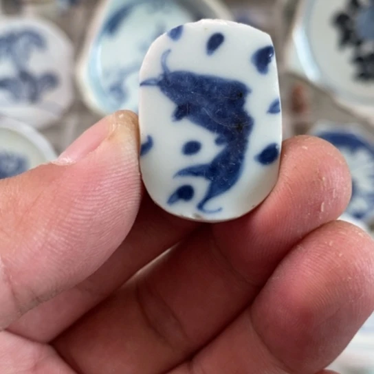 瓷片现代瓷器青花瓷片