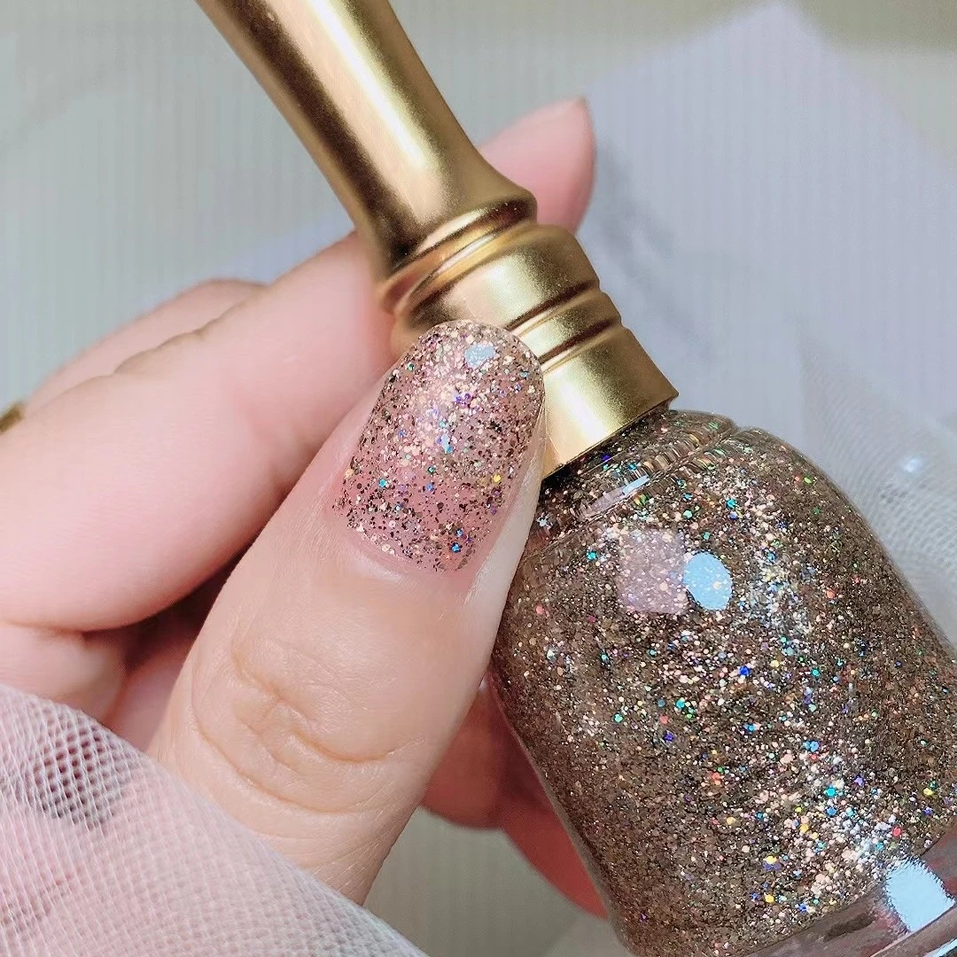 2025新款网红爆闪免烤单瓶速干指甲油持久油性不可撕拉~42香槟金