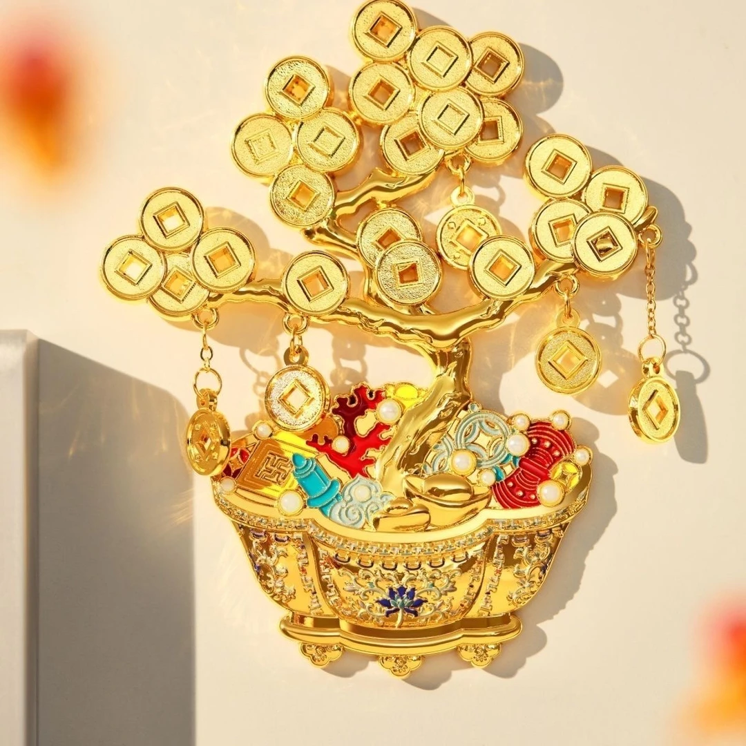 北京文创宫廷风摇钱树冰箱贴博物馆旅游纪念品创意礼物