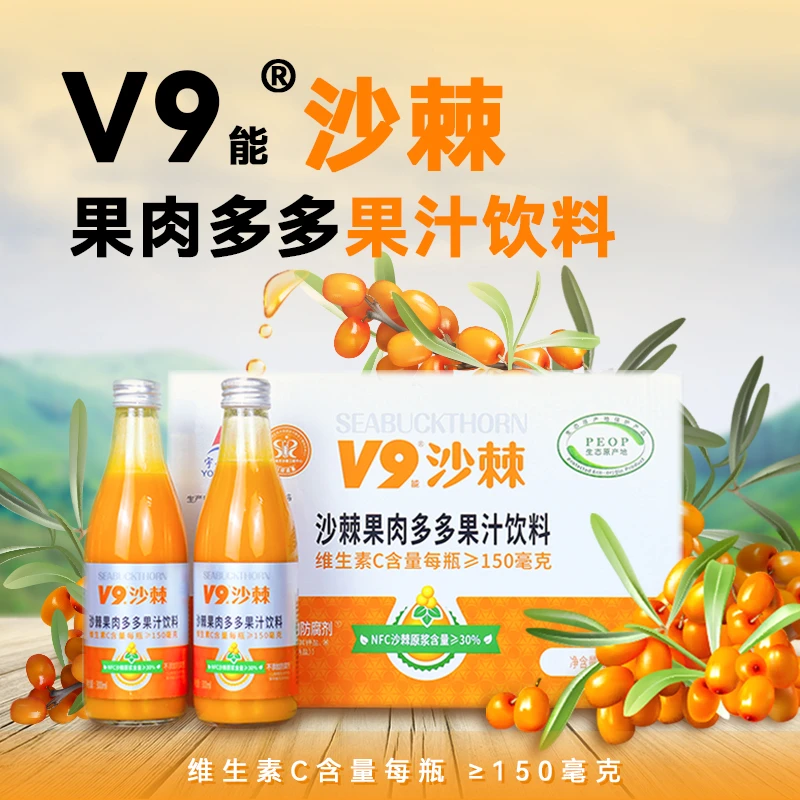 V9 沙棘果肉多多果汁饮料