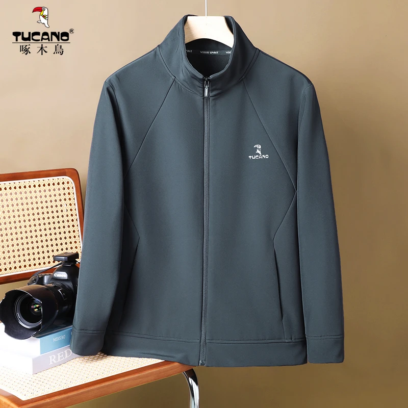 TUCANO/啄木鳥春季中老年男士软壳衣外套户外休闲防风立领夹克