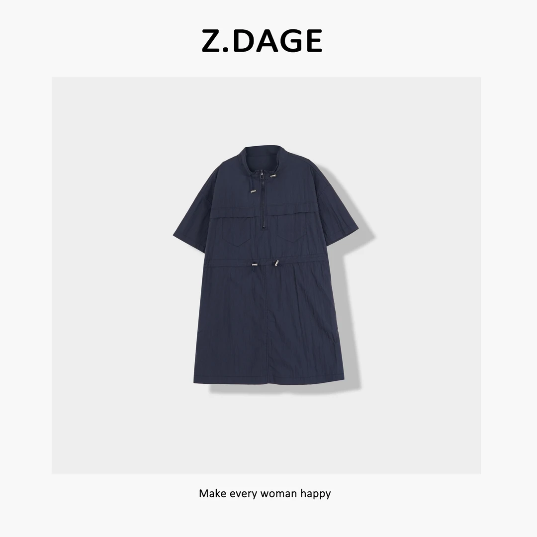 z.dage-'海边律动‘时尚极简感工装风个性连衣裙-59520