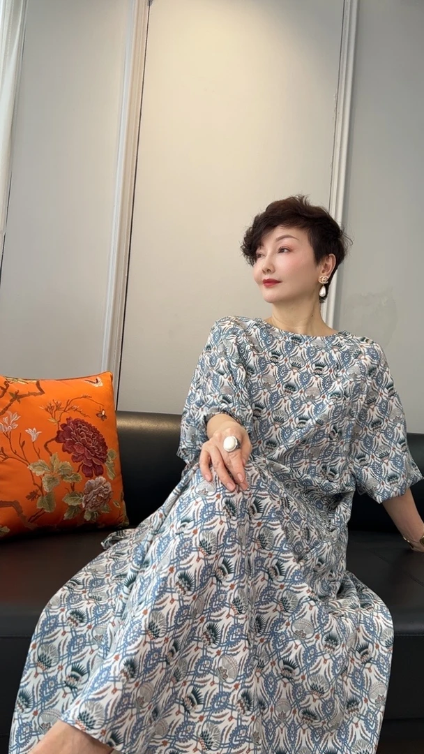 法式风小清新时尚减龄显瘦印花连衣裙203