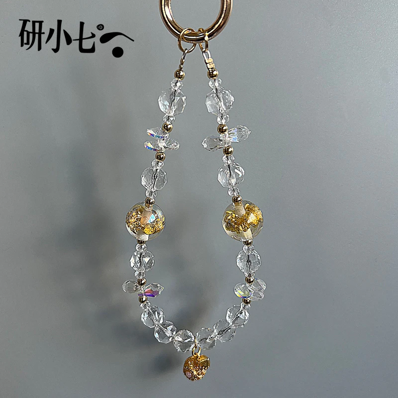 研小七金色葫芦水晶手机链女款高档爆款2025新款手腕款挂件绳A149