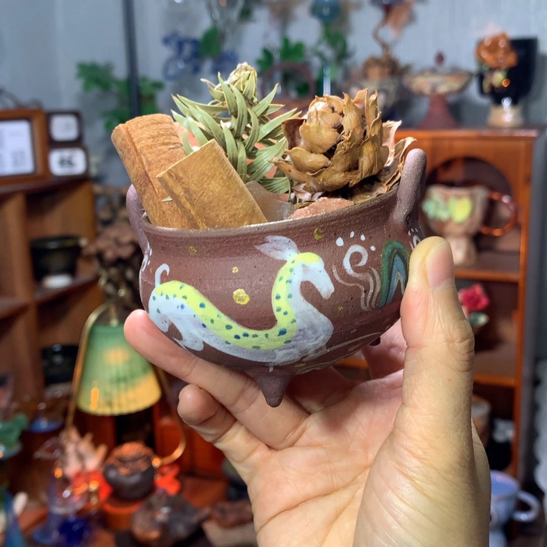 陶【敦煌·九色鹿】三足香炉