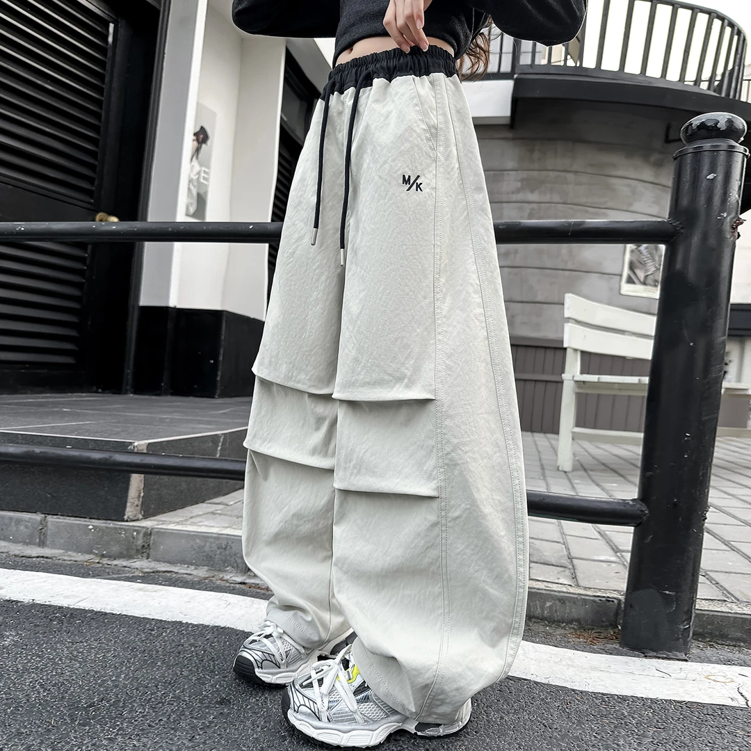 女童秋款工装裤2025新款洋气女大童韩系穿搭休闲裤子春秋弯刀裤潮