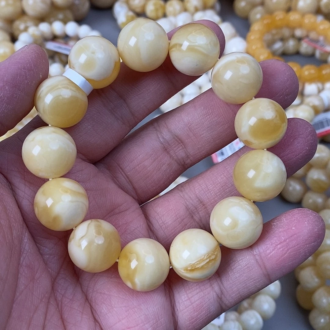 蜜蜡未镶嵌珠宝奇石34.1g 16+mm