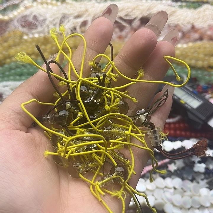 玛瑙/玉髓珠宝半成品未镶嵌5套10-12mm左右茶晶随机发