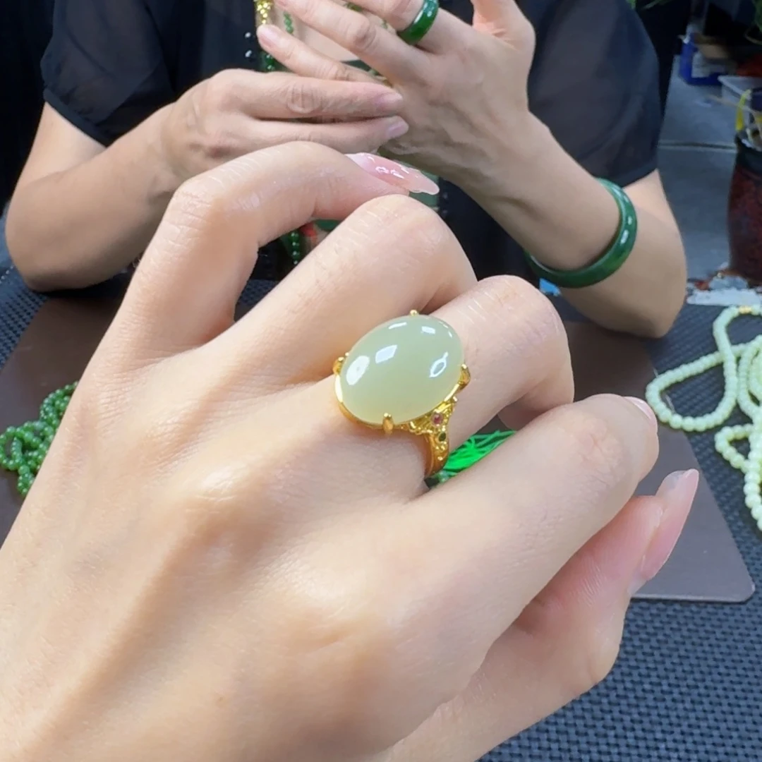 和田玉戒指合金精品