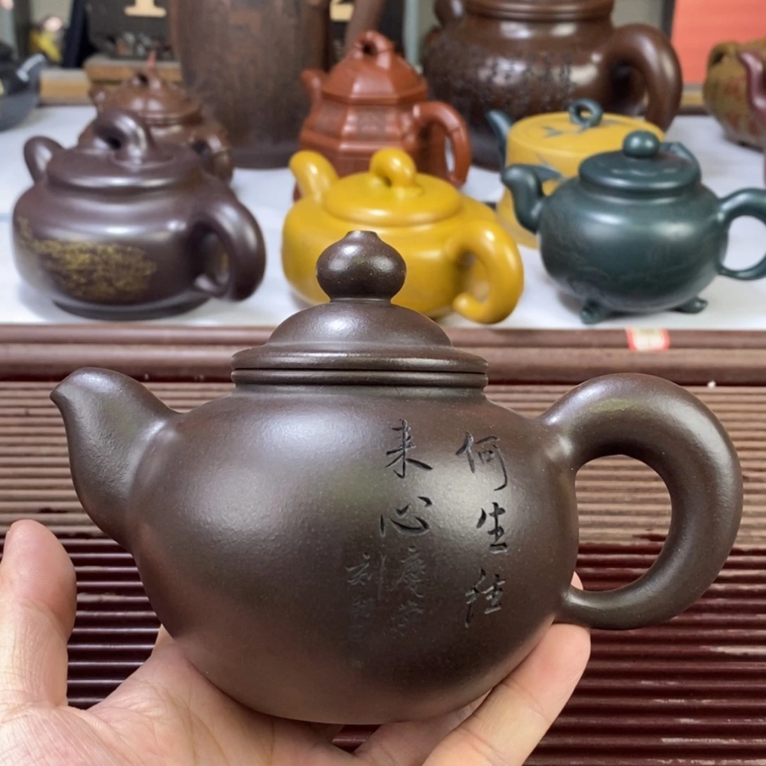 茶壶紫砂白22 玉珠