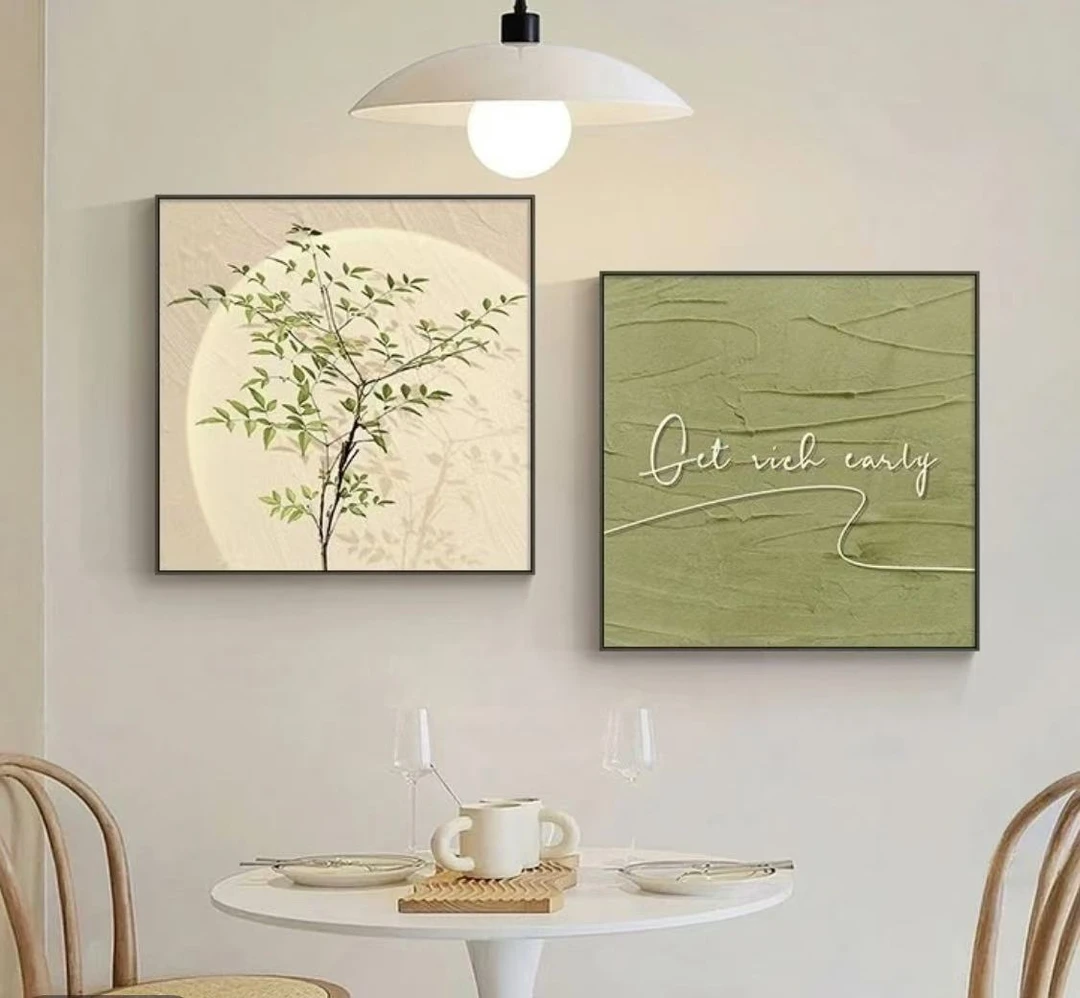 手工砂岩法式中古风复古客厅玄关餐厅书房挂画小众系列5050*2