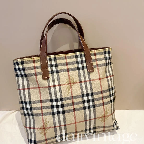 95新 BURBERRY/博柏利 大吉中古/Burberry战马格纹手提包