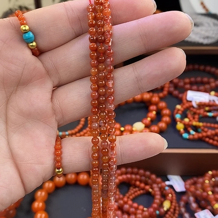 南红玛瑙未镶嵌手链