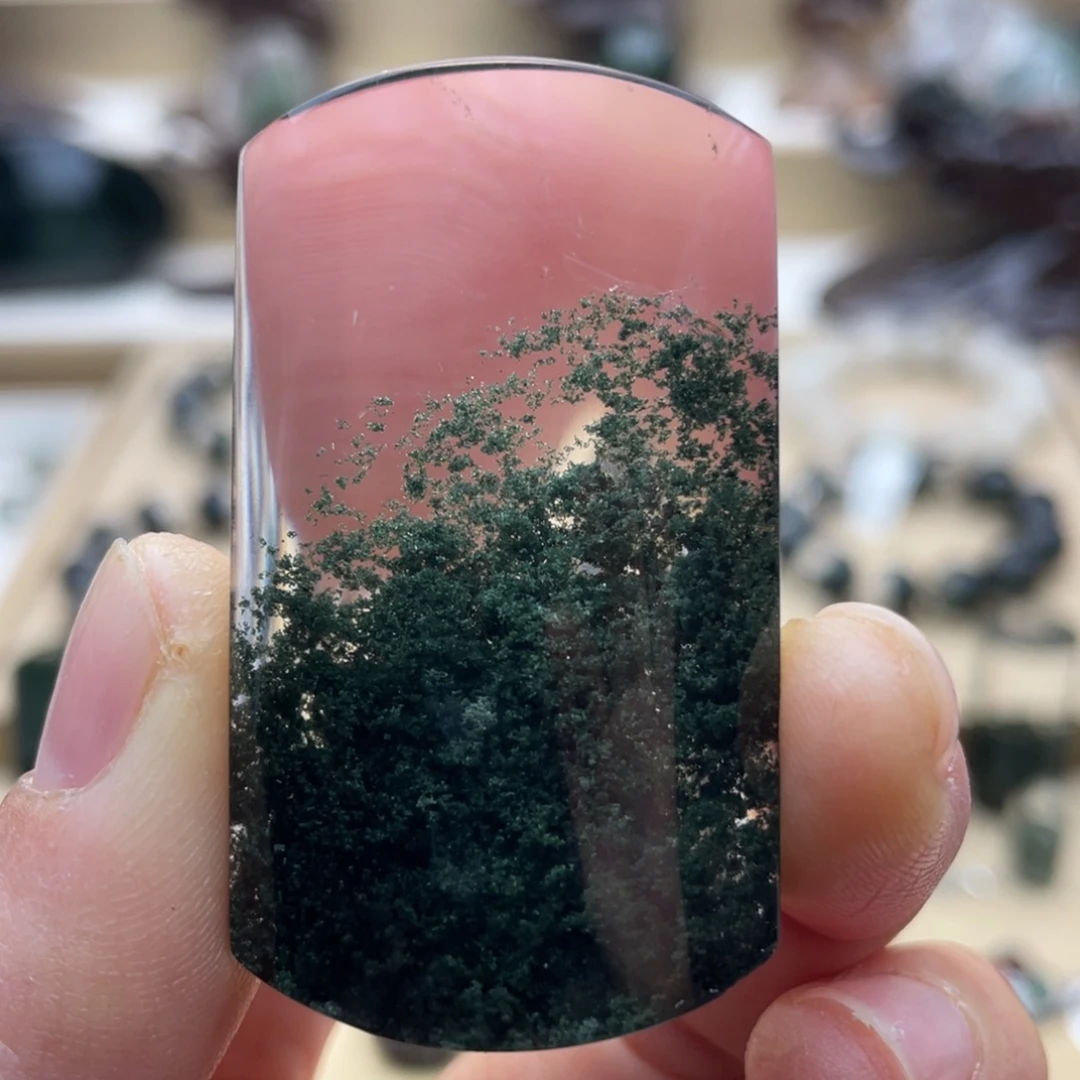 未镶嵌颈饰水晶绿幽灵聚宝盆无事牌