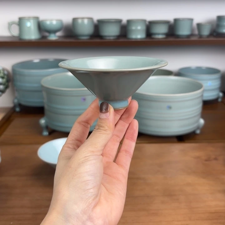仿古釉斗笠杯一级品