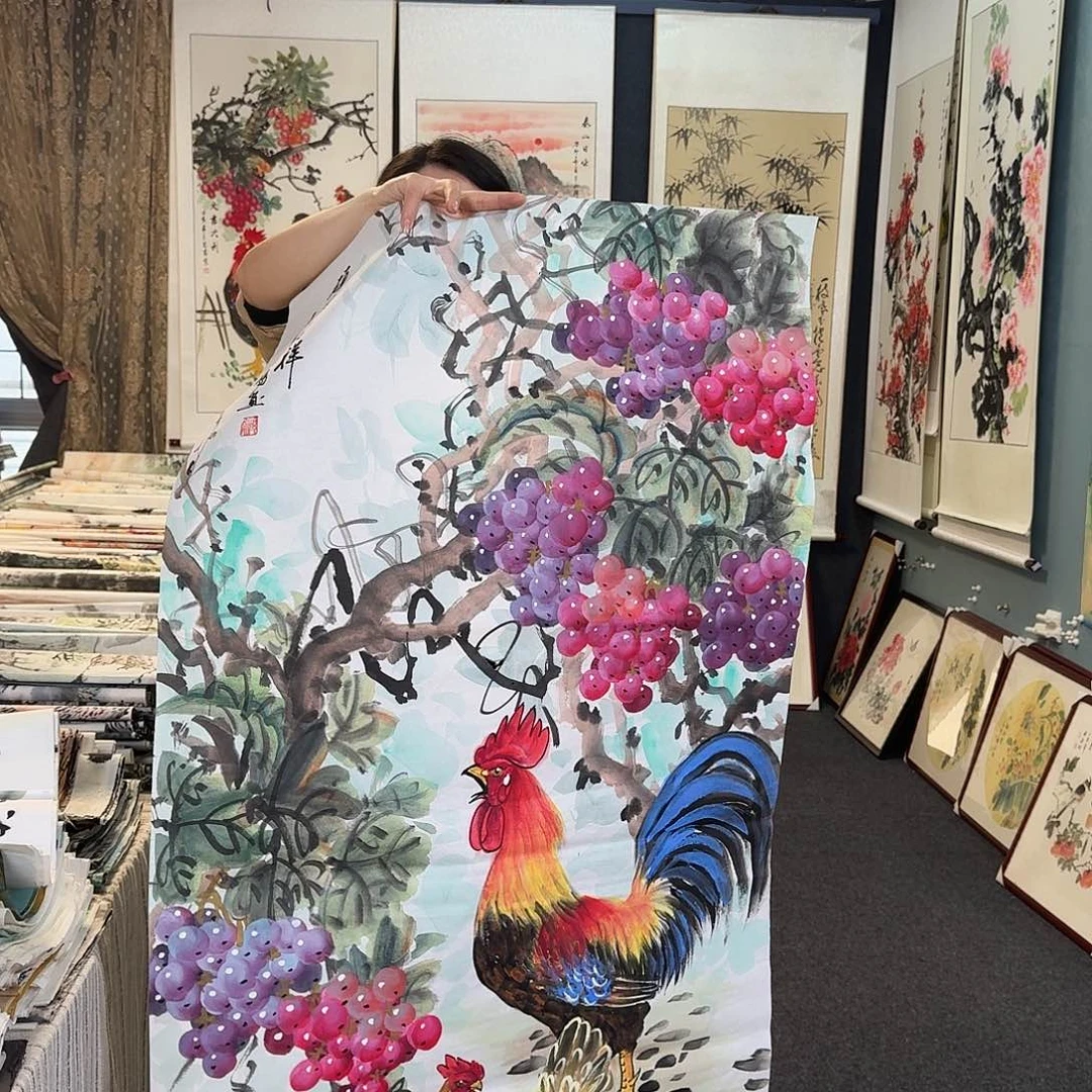 纯手绘国画作品好看