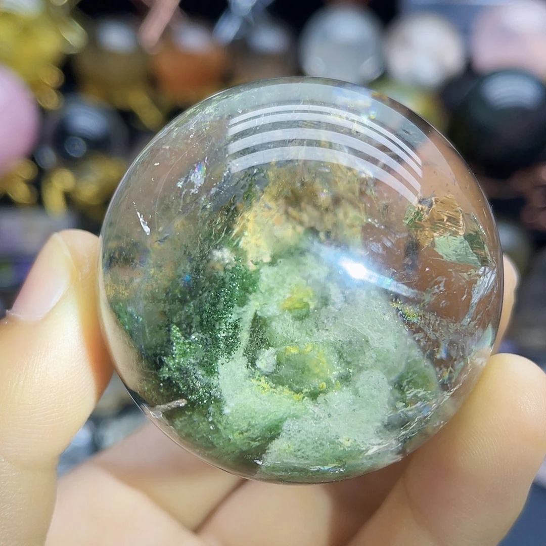 未镶嵌珠宝半成品水晶天然幽灵47.6mm