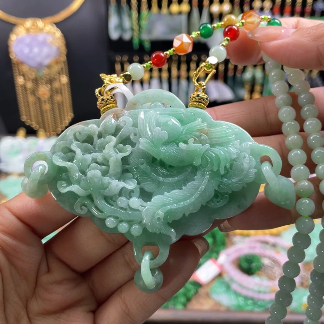 颈饰未镶嵌翡翠代编织