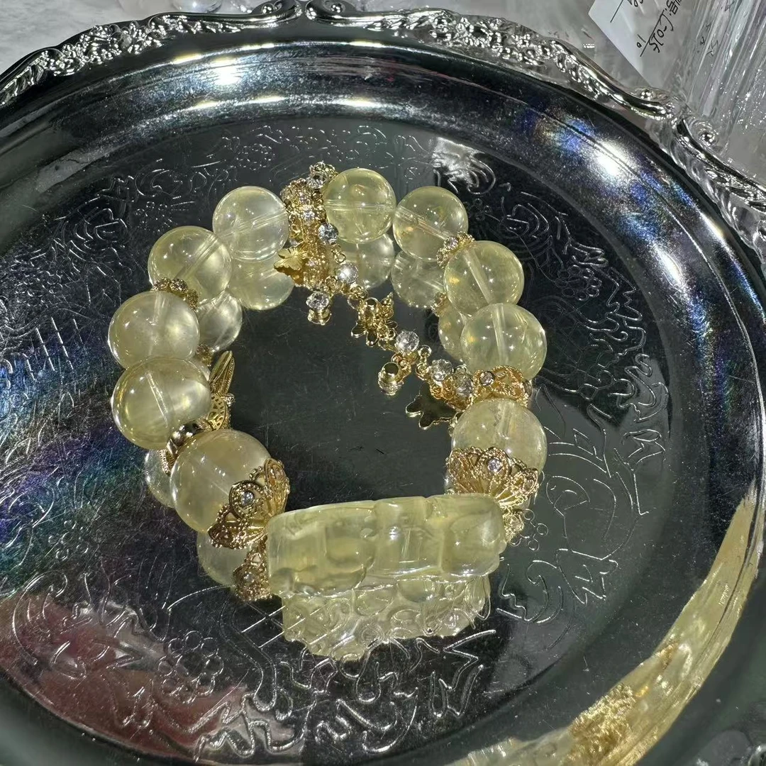 【拾壹水晶】天然黄水-单圈手链多样性发货发其一S-025