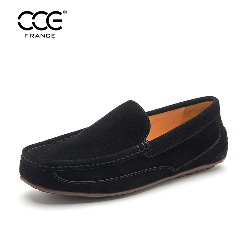 CCE猪皮手工豆豆鞋男士懒人鞋透气套脚一脚蹬英伦减震开车鞋2382