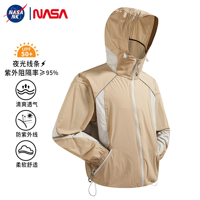 NASA联名夏季防晒衣男女同款户外防紫外线情侣防晒服冰丝皮肤衣服