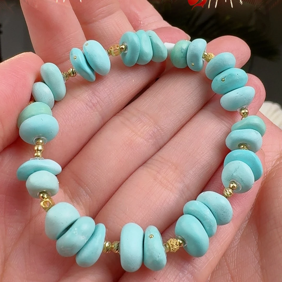 绿松石珠宝奇石18K金镶嵌