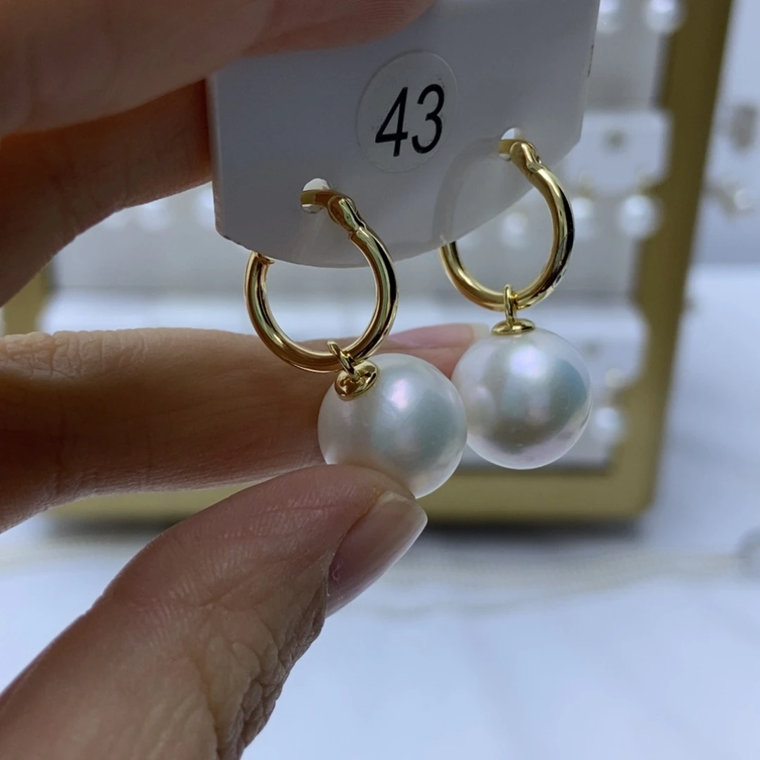 淡水珍珠耳饰银S925镶嵌