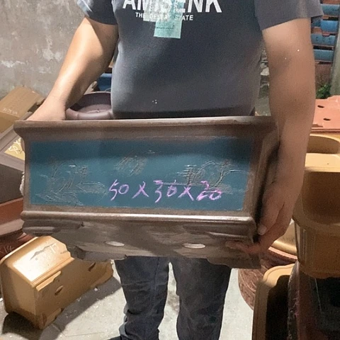 紫砂花盆手工艺品