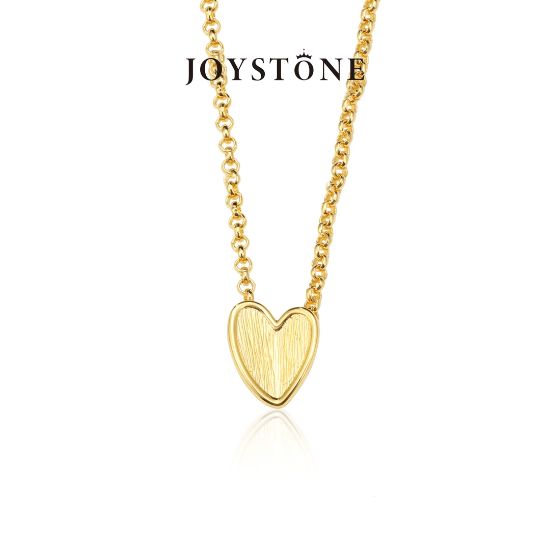 Joystone 铜合金项链 【情人节礼物】痕迹爱心项链小心愿项链情侣