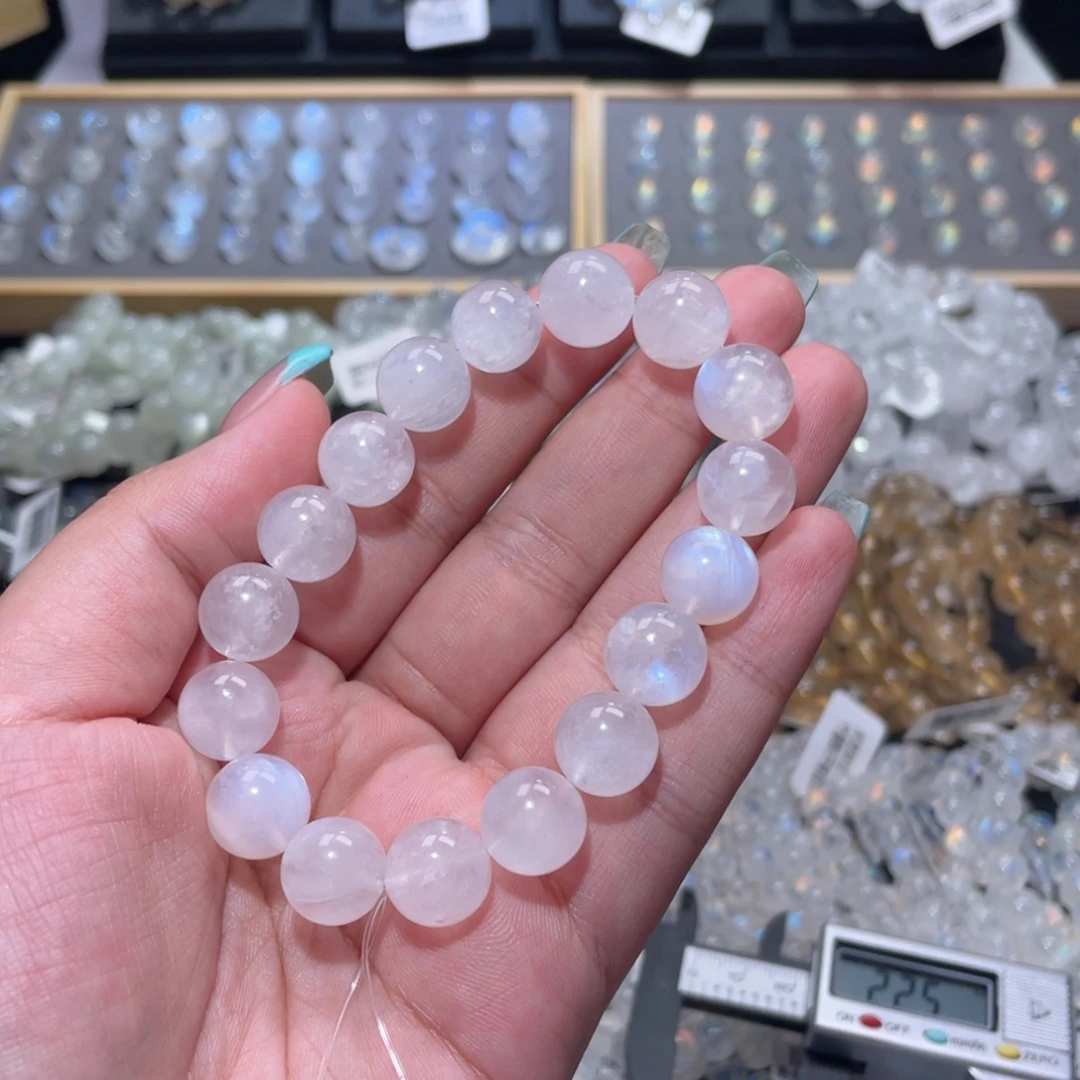 长石手链未镶嵌蓝月光手链12mm