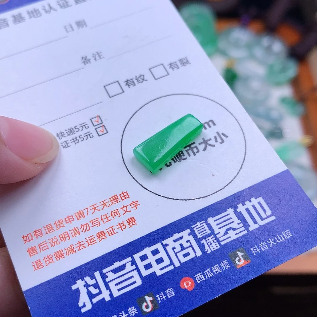 颈饰未镶嵌翡翠天然缅甸a货翡翠无事牌
