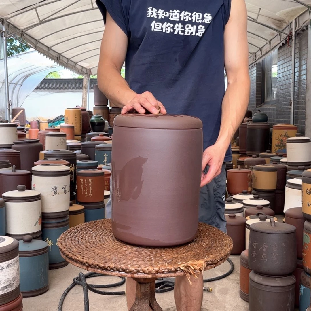 紫砂茶叶罐12 饼茶叶罐