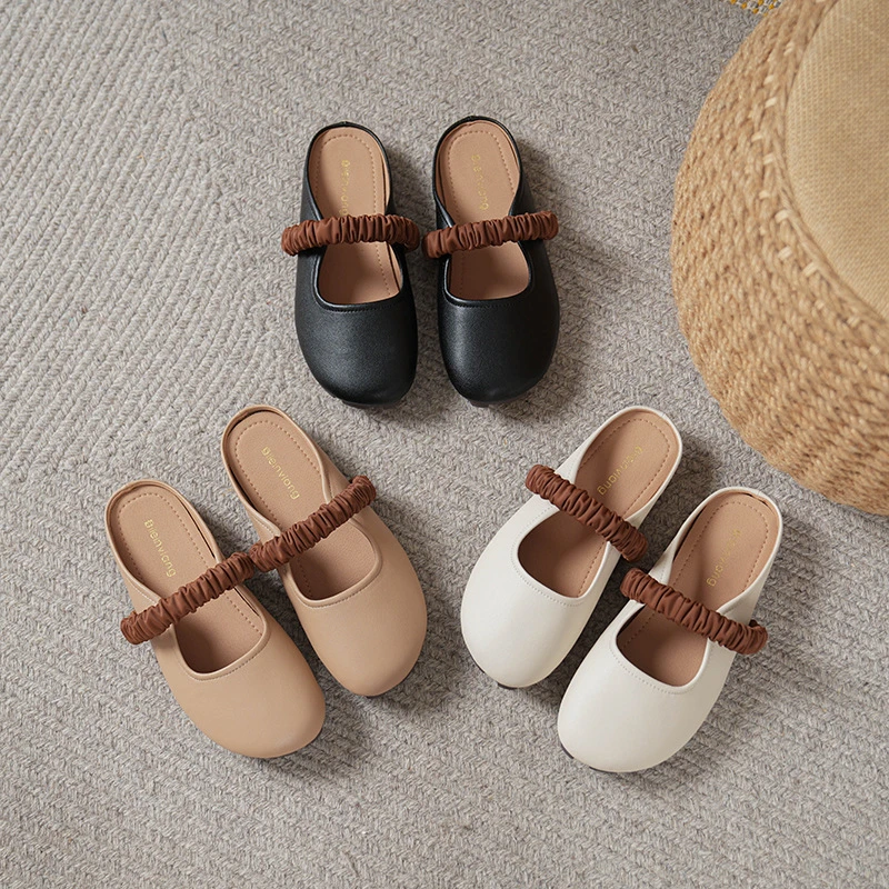 方头软皮工作鞋女鞋软底久站不累职业上班舒适高跟鞋粗跟鞋不掉跟