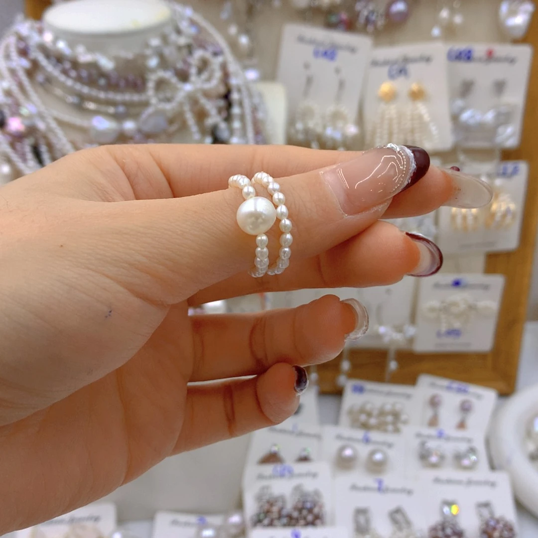 淡水珍珠耳饰银S925镶嵌