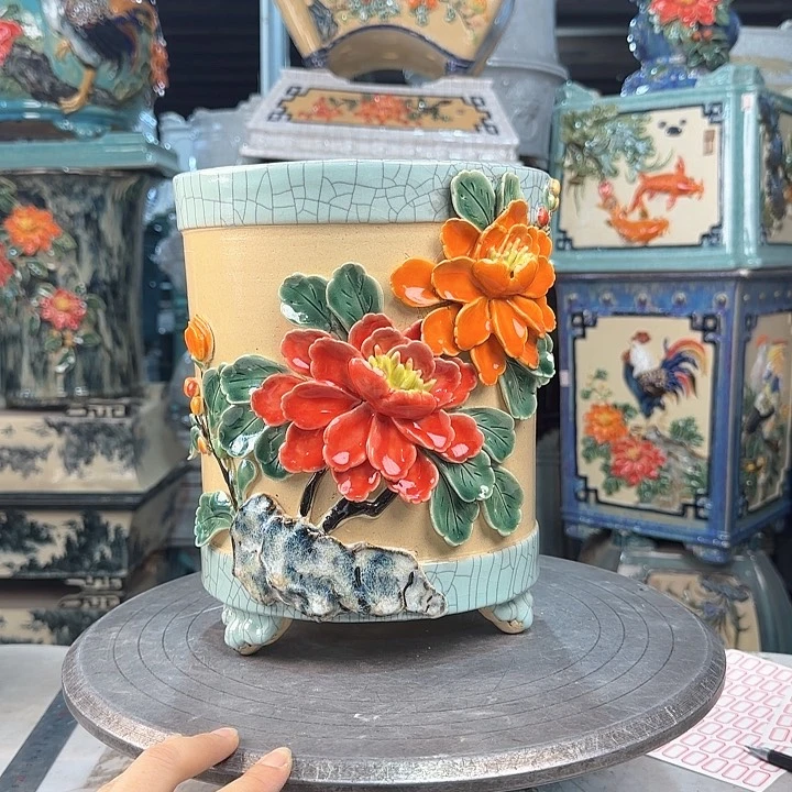 红陶布*芬岭南石湾花盆