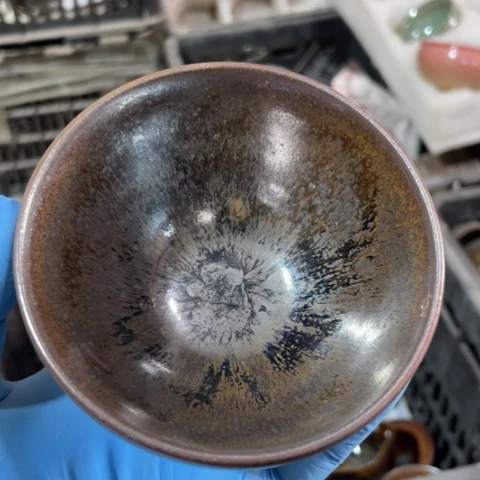 茶盏建阳建盏微瑕束口