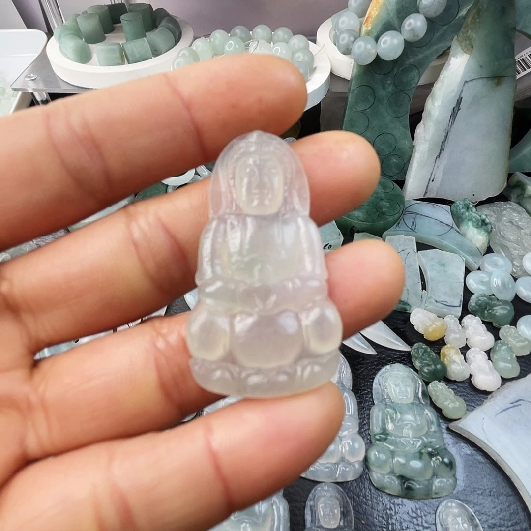 定制翡翠未镶嵌冰晴小观音