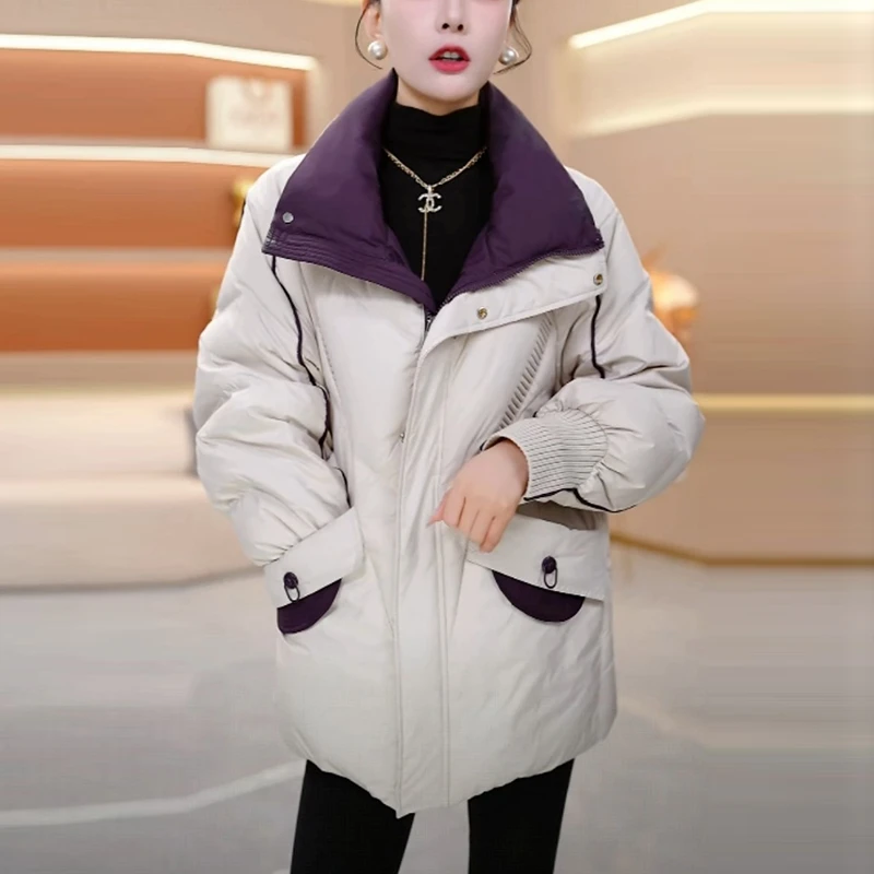 白鸭绒气质加厚保暖羽绒服女士冬季2025新款韩版时尚洋气显瘦外套