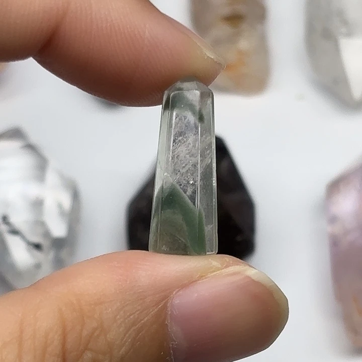 水晶颈饰未镶嵌绿幽灵水晶22mm+