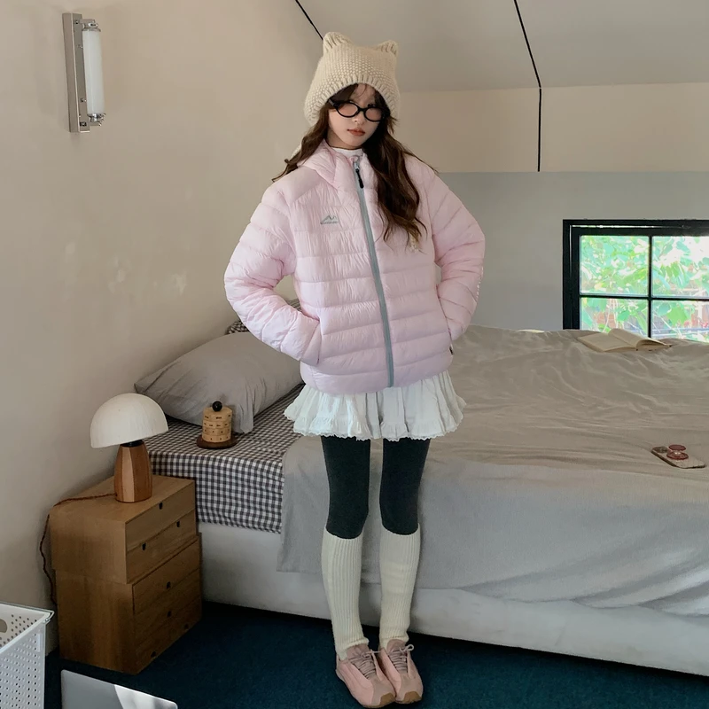 【年末青～No退NO换】棉服女冬季新款轻薄连帽排骨棉服宽松保暖外套