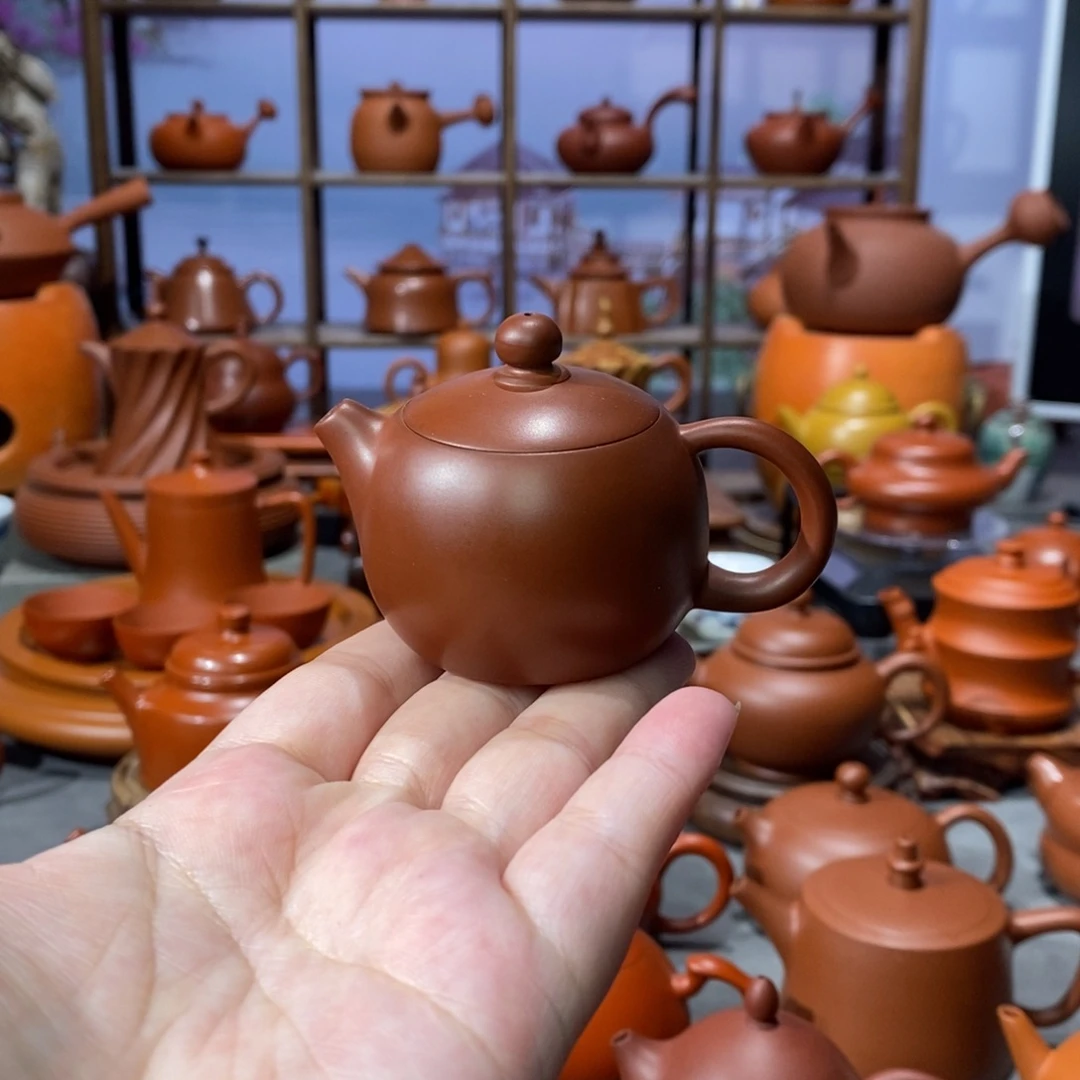 茶壶紫砂章淑煌朱泥小西施50cc