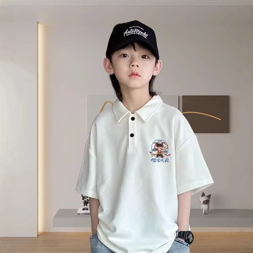 爆款男女童翻领短袖儿童T恤上衣宝宝半袖夏款童装衣服t恤