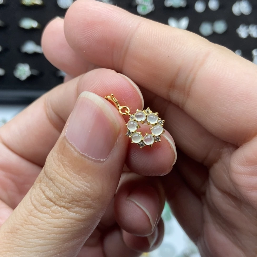 翡翠银S925镶嵌颈饰