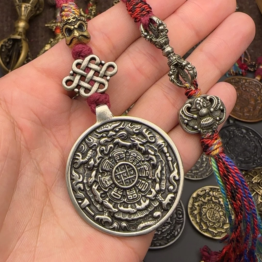 老铜九宫牌吊坠喜欢的来