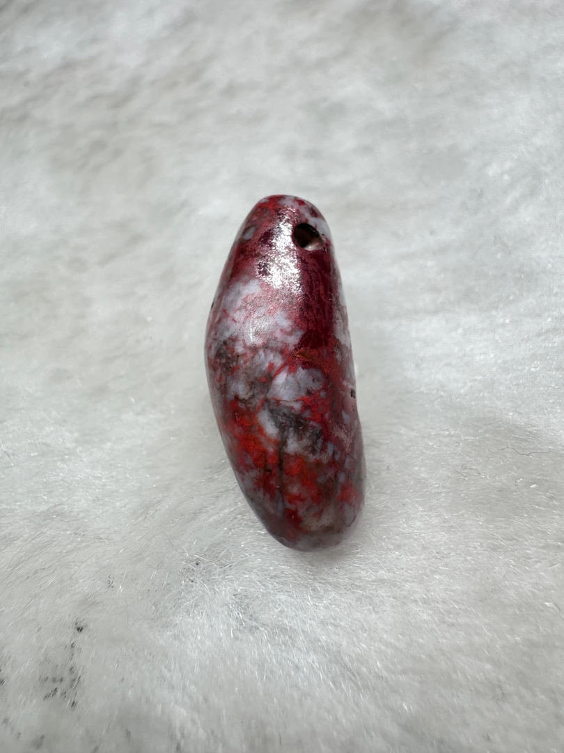 天然辰砂原矿朱砂随型吊坠