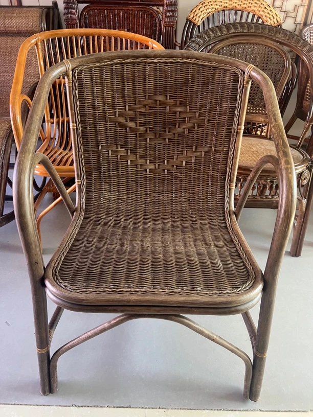 复古色沙滩椅编织