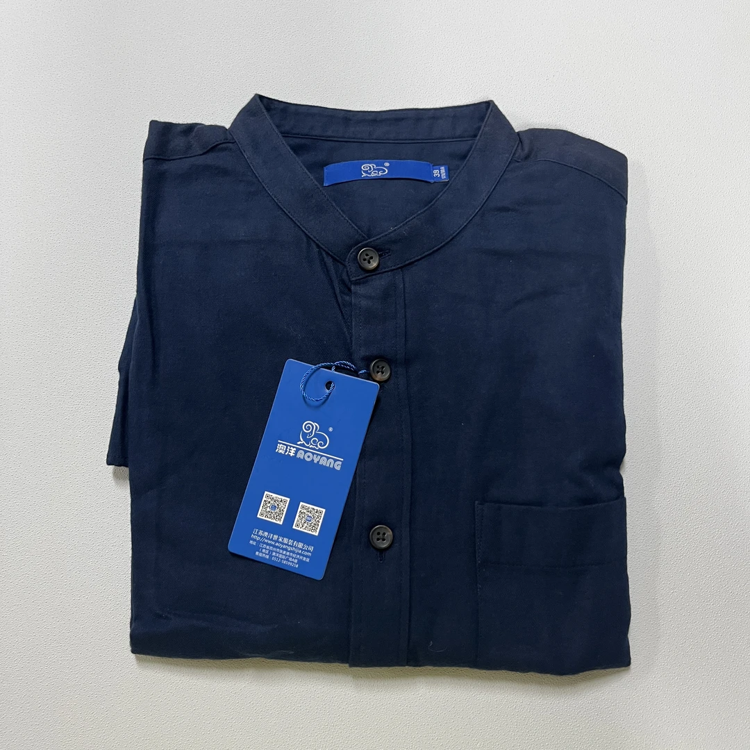 长袖开衫上衣夏季衬衫宽松型青少年藏青色J904